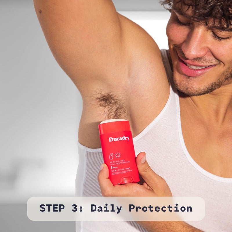 Duradry 3-Step System - Formulated to fight Excessive Underarm Sweating, Hyperhidrosis, Block Sweat & Odor - Antiperspirant Deodorant Stick, Sweat Minimizing Gel, Deodorizing Body Wash - Barca - Image 5